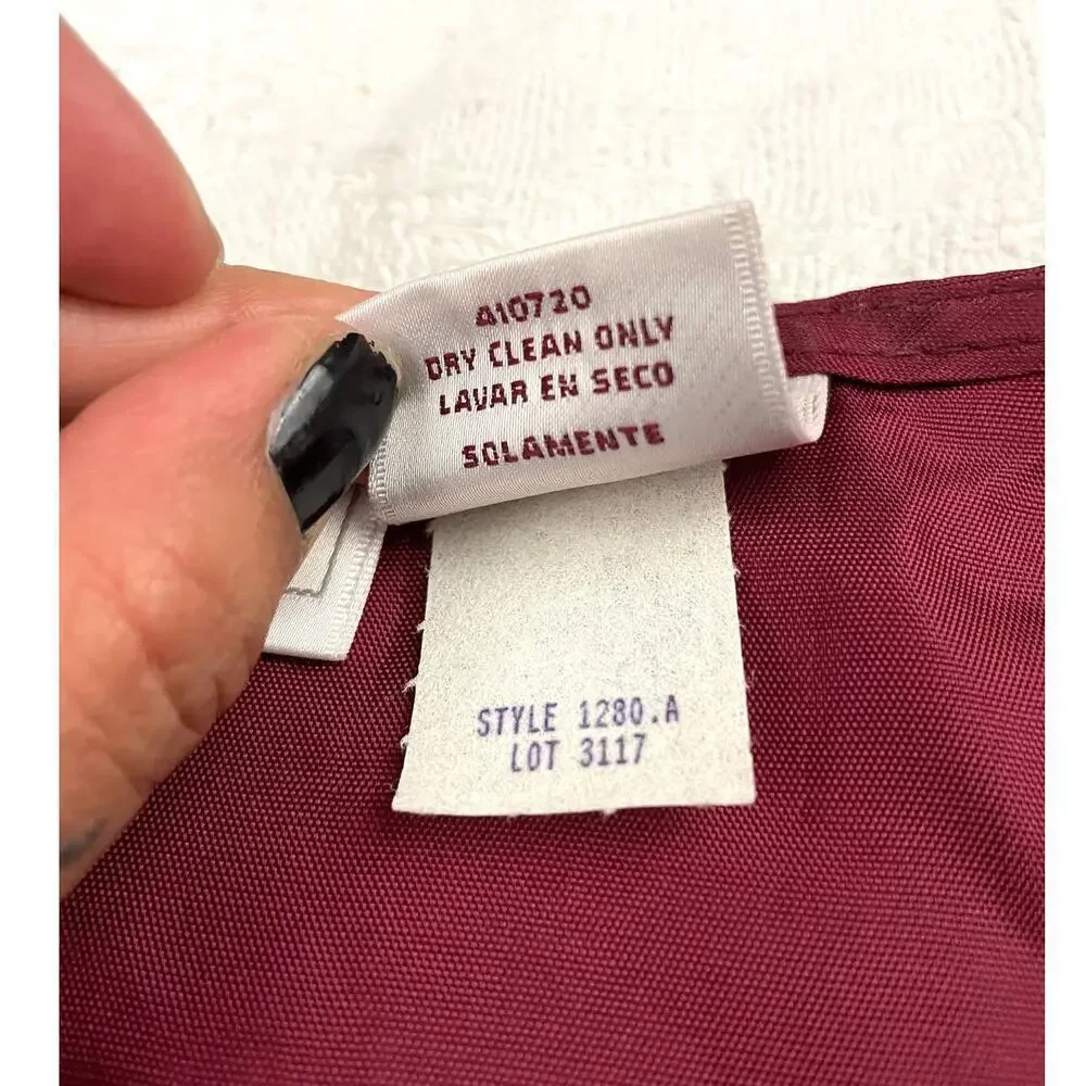 VTG Worthington Burgundy‎ Vest MEDIUM | Square Design | NWT Retro 90s Y2K USA